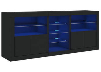 Szafka z oświetleniem LED czarna 1815x37x67 cm WM-3209038