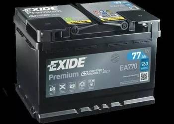 Akumulator 77Ah 760A Exide Premium  EA770 PRAWY PLUS