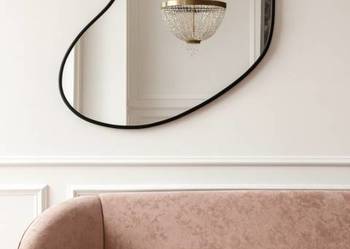 Lustro o organicznym kształcie w ramie - KWARC W RAMIE