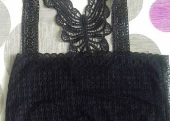 Top czarny z koronki S