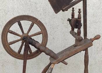 Wrzeciono Kołowrotek przędzalniczy do przędzenia wełny - Antyk