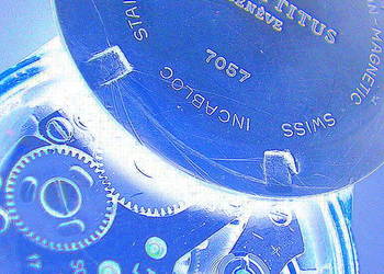 TITUS watch Geneve zegarek naręczny złocony SWISS MADE retro vintage ANTYK