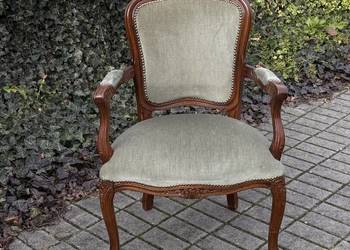 -ARTexpert- Wygodny Pałacowy fotel Ludwik welur