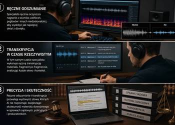 Odszumianie nagrań audio Wideo do sądu 10-21 transkrypcja Translacja