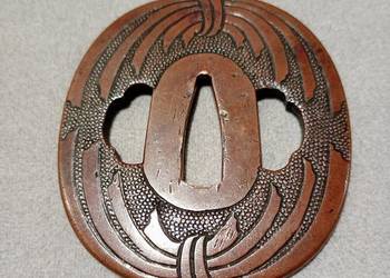 Oryginalna japońska zabytkowa Tsuba do miecza Katana lub Wakizashi
