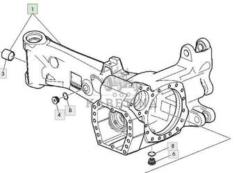 John Deere 6930 Obudowa Korpus Przedniego Mostu Pochwa AL175332
