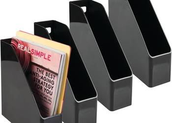 Segregatory Biurowe mDesign 4-pak Czarny Organizer na Dokumenty A4