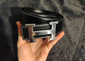 Czarny pasek marki Hermes