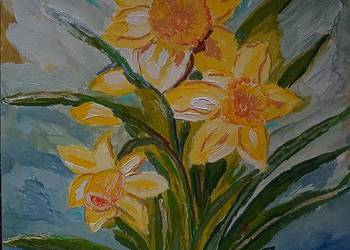 poranek wśród żonkili Akryle a4