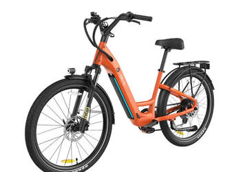 OKAI TraVRS EB80 pomarańczowy rower elektryczny miejski 27,5” 500W 8 biegów