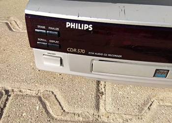 Philips cdr 570 odtwarzacz\nagrywarka Audio CD TEXT sprawna cyfrowe wyjści