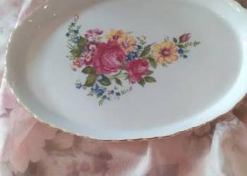 Stara patera Stok on trent porcelana Anglia biel kwiaty