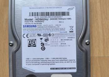 Dysk twardy sata HDD 500 GB