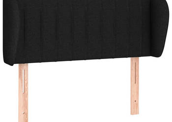 Zagłówek uszak czarny 93x23x78/88 cm tkanina WM-3117366
