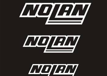 3szt NOLAN białe lub czarne naklejki na kask - Producent Naklejek
