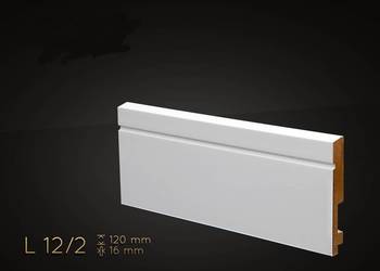 Listwa przypodłogowa MDF L12/2 - lakierowana na biało