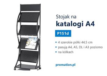 Stojak na foldery i ulotki reklamowe | czarny, elegancki, A4