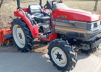 Mini Traktor ciągnik ogrodniczy Mitsubishz glebogryzarką jak yanmar, kubota