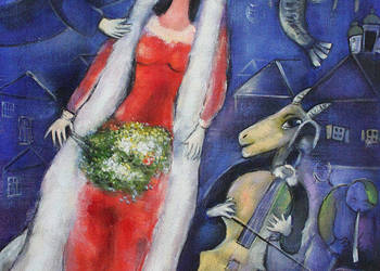 Panna Młoda - Marc Chagall Obraz malowany idealny na prezent