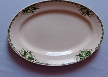 Fajansowy półmisek Boch Freres Belgique, odręczna sygnatura sprzed 1920r.