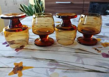 PRL kieliszki Huta Sudety Sadowski 4szt