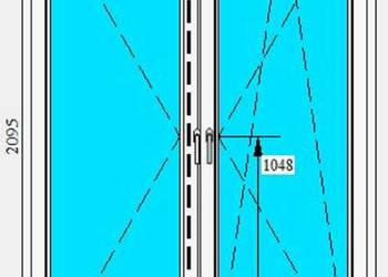 BALKON PCV 2 SKRZYDŁOWY 1465 X 2095 BIAŁY