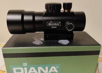 Kolimator DIANA 3X44 czerwona, zielona kropką. Szyna picatinny 20mm