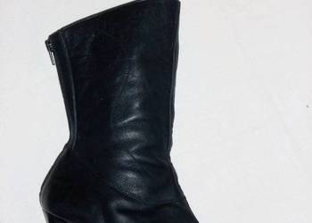 Skórzane kozaki HED vintage Zamek z tyłu 40 Skóra