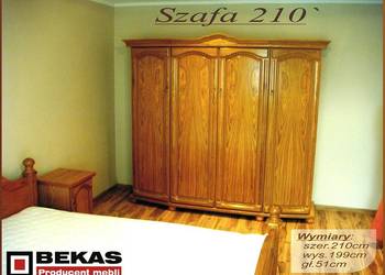Stylowa Szafa Duża do Sypialni (4-D) 210` Dąb  Bekas Meble