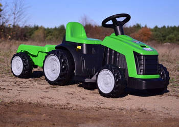 BAWIBUS.PL koparka TRAKTOR na akumulator Z PRZYCZEPĄ dla dzieci autko