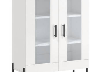 Szafka biała połysk 695x34x90 cm materiał drewnopochodny WM-827798