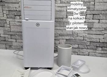 Mobilny klimatyzator, wentylator, osuszacz na kółkach z pilotem