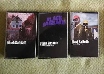 Zestaw 3 kaset Black Sabbath (USA, Warner Bros) – Debiut / Master / Never