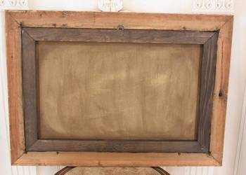 Józef Chełmoński Pejzaż Polskiej Wsi Żniwa - Żniwiarze - Stary Obraz Olejny