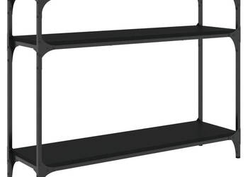 Stolik konsolowy czarny 100x29x75 cm WM-834035