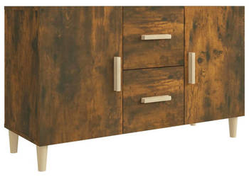 Szafka przydymiony dąb 100x36x60 cm materiał drewnopochodny WM-817465