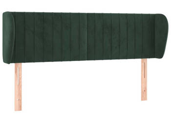 Zagłówek uszak ciemnozielony 147x23x78/88 cm aksamitny WM-3117433