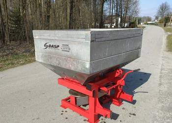 Rozsiewacz do nawozu 2-talerzowy Duży kosz ocynk z oryginał nadstawką