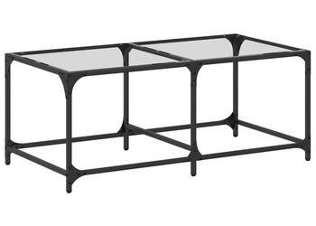 Stolik kawowy ze szklanym blatem 985x50x40 cm stal WM-845978