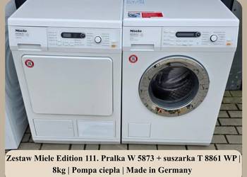 Zestaw Miele Edition 111. Pralka W 5873 + suszarka T 8861 WP | 8kg | Pompa