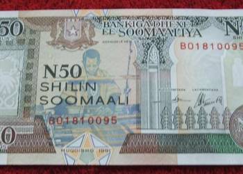 SOMALIA 50 SHILIN Kolekcjonerski Banknot - 1 sztuka UNC
