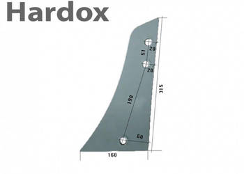 Pierś HARDOX VRP292O/L VRP292O części do pługa RABEWERK