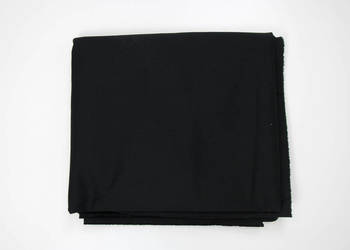 Czarna tkanina bawełniana duży kupon - wyprzedaż tkanin odzieżowych