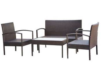 vidaXL 4-cz. zestaw wypoczynkowy do ogrodu, poduszki(SKU:42672)