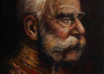 Obraz olejny Cesarz Franciszek Józef I Portret 24x30