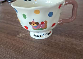 nowa filiżanka ceramiczna pojemność 300 ml szerokość z uchem 15 cm, wys.