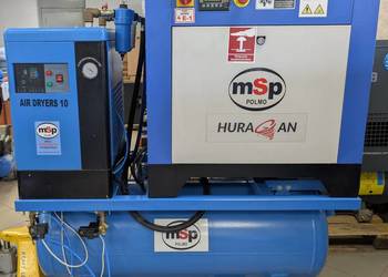Kompresor śrubowy MSP HURAGAN 7 na zbiorniku 270l i z osuszaczem - używany