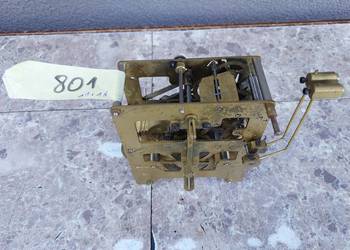 801 Mechanizm starego zegara ściennego Muhlheim uszkodzony