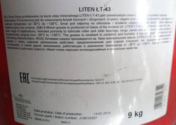 Olej hydrauliczny LHL 46 smar  liten łt 43