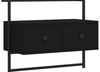 Szafka pod telewizor ścienna czarna 605x30x51 cm WM-833453